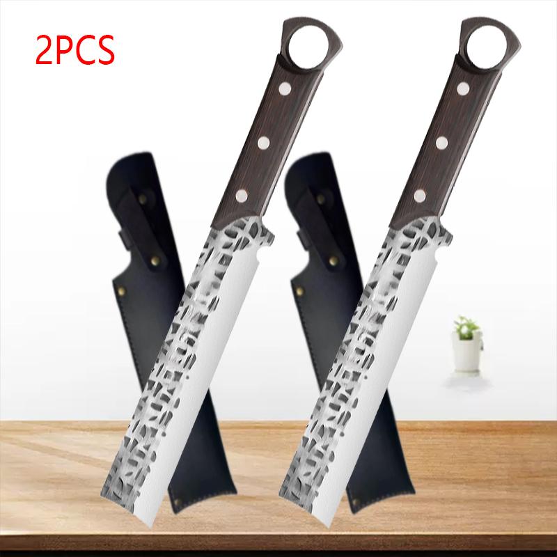 

Нож для разделки мяса бытовой тесак профессиональный ручной ковки многоцелевой кухонный нож для резки курицы утки рыбы острый нож