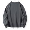 Men's Plus Size Heavyweight Hoodie: Trendy Loose Fit Pullover T-Shirt, Round Neck, Solid Color, Spring/Autumn Collection.