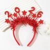 Sequin 2026 Happy New Year Headband Sweet Cute Christmas Headpiece Colorful Photo Prop New Year Decorative Headdress Cosplay