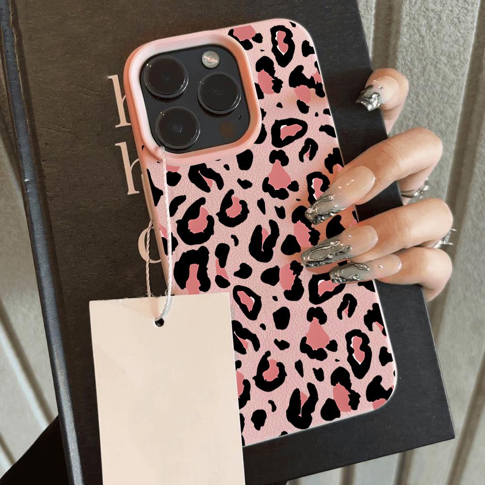 Luxury Leopard Print Cool Lichee Leather Pattern Phone Case For Redmi Note 14 13 12 11 10 9 8 Pro Plus 4G 5G Shockproof Cover