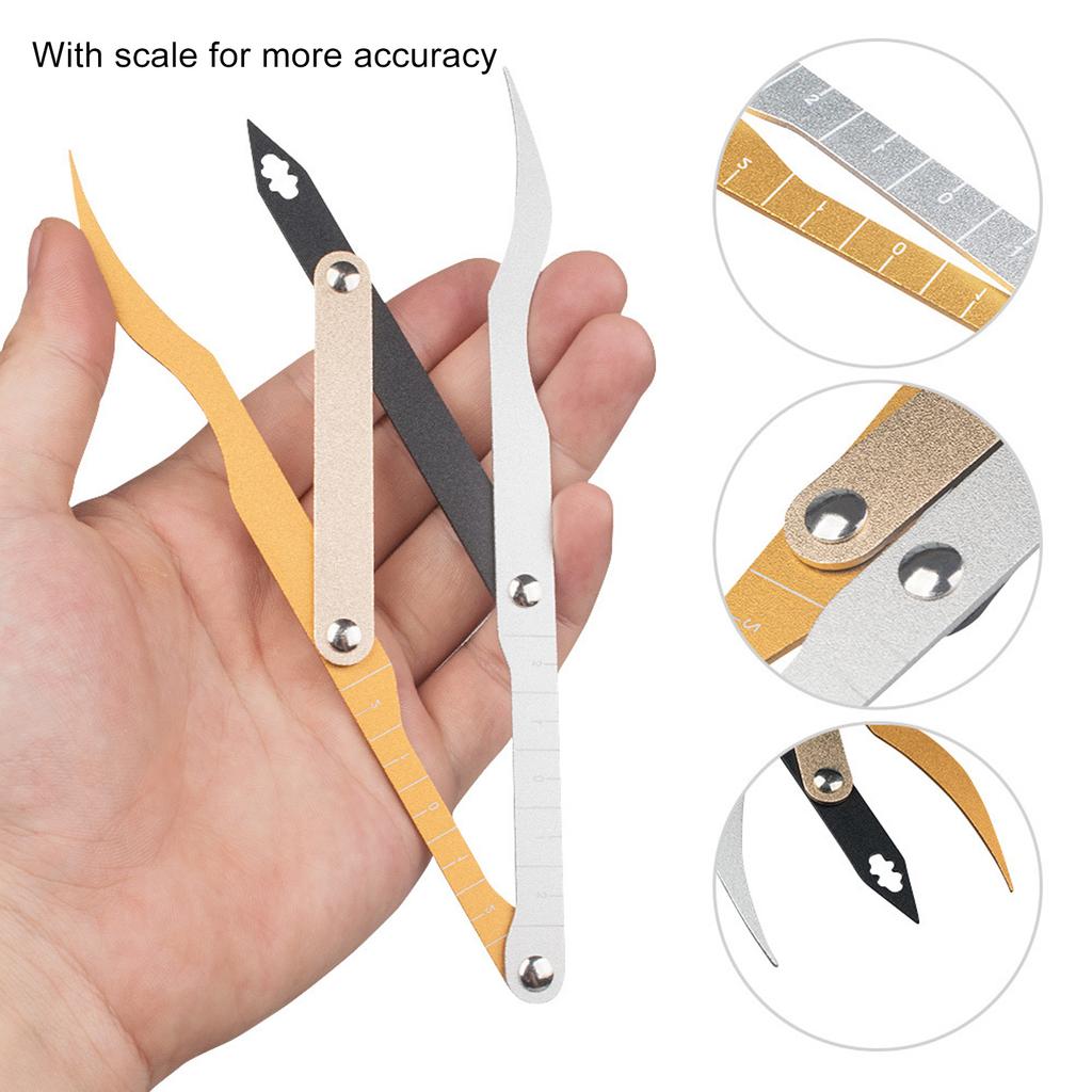 Eyebrow Three Point Positioning Balance Ruler Stainless Steel Multifunctional Golden Ratio Eyebrow Ruler for Semi Permanent Tattooing