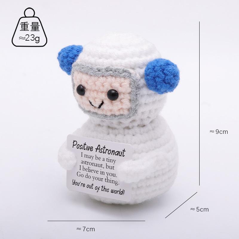 Positive Potato Desk Accessories Crochet Ornament Kawaii Woven Figurine Desktop Offices Accessories Gift for Children Room Decor