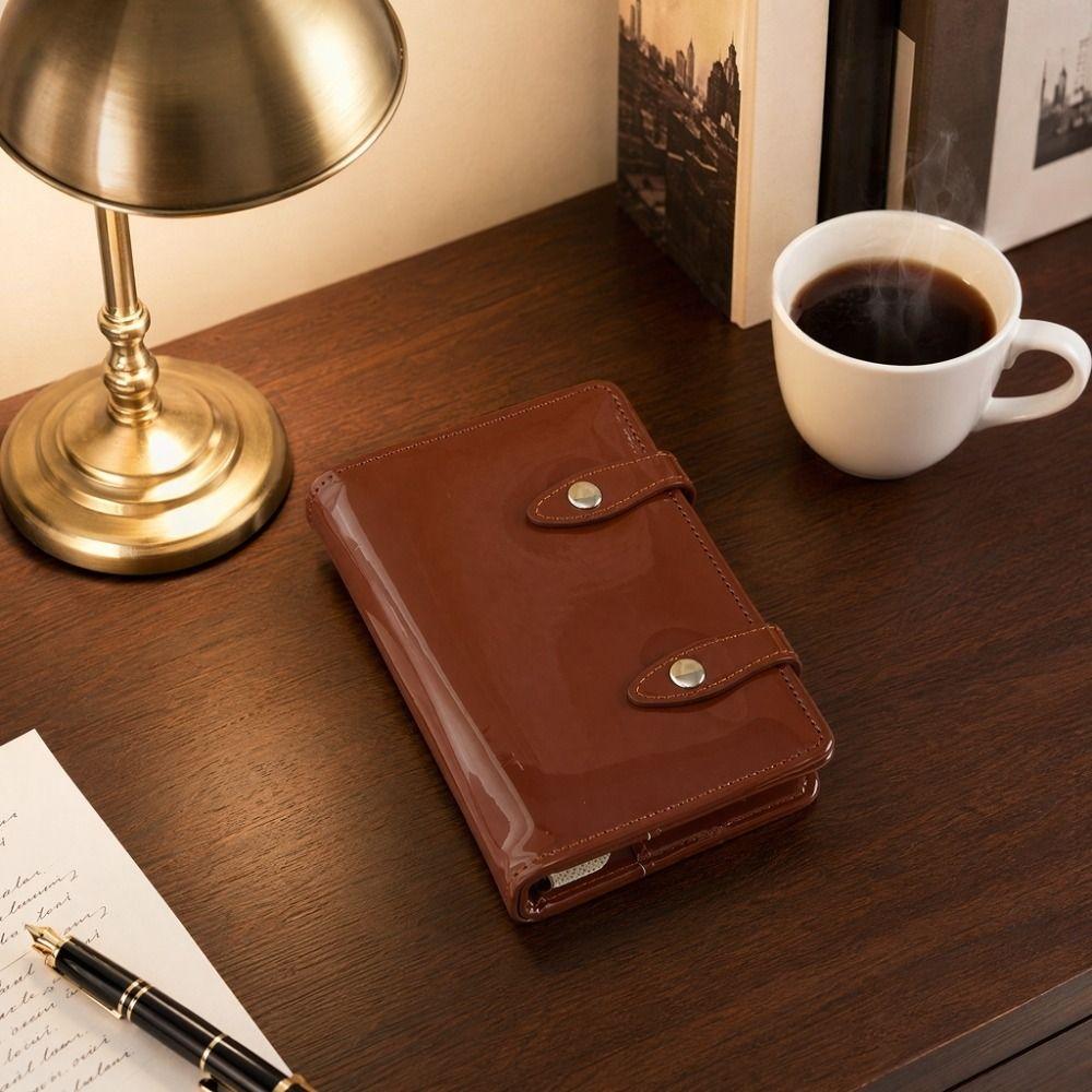 Leather Cover Pocket Planner Spiral Bound A7 Notebook Retro Mini Notepad School Supplies
