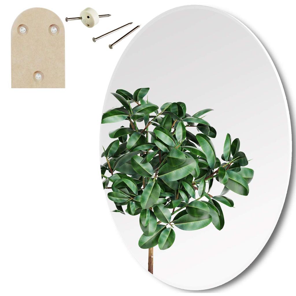 Muramatsu Kagami Store Mirror Wall Hanging Toilet Entrance Paste Mirror Oval Round Oval 27 X 39cm Wall Stickable Mirror Design Kagami Shape Oval
