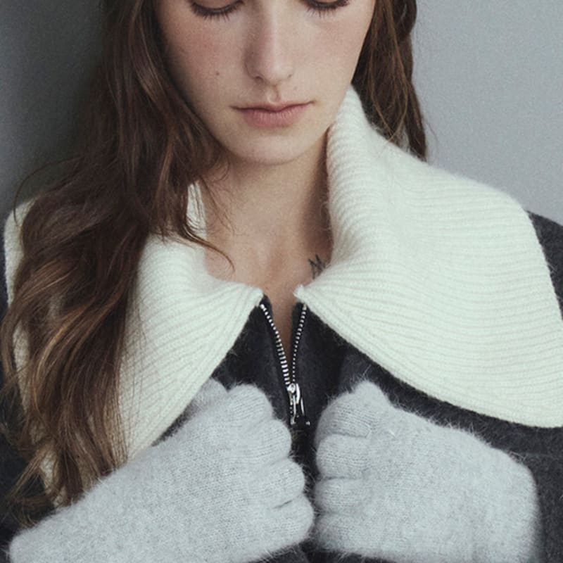 Marchen Sorbet angora gloves_7color