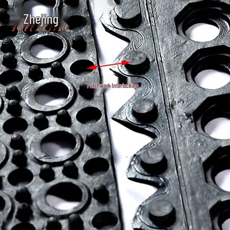 Commercial Anti-Slip Interlocking Rubber Mat
