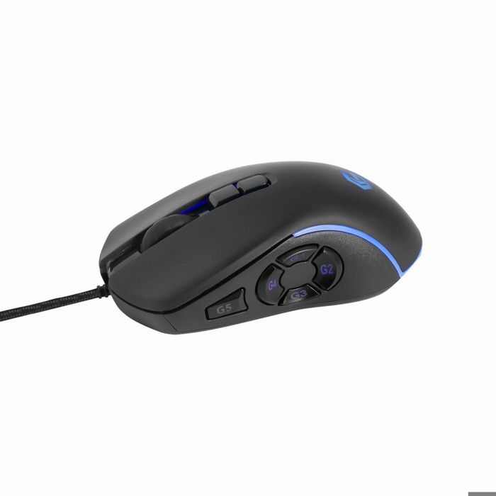 Gembird Souris De Jeu Haute Précision USB - Confort Ergonomique, Rétroéclairage RGB Personnalisable Et 10 Boutons Programmables Pour