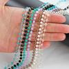 1meter Colorful Beads Beaded Chain Glass Crystal Beads Necklace Chain Accessories for Jewelry Making Components Crafts DIY