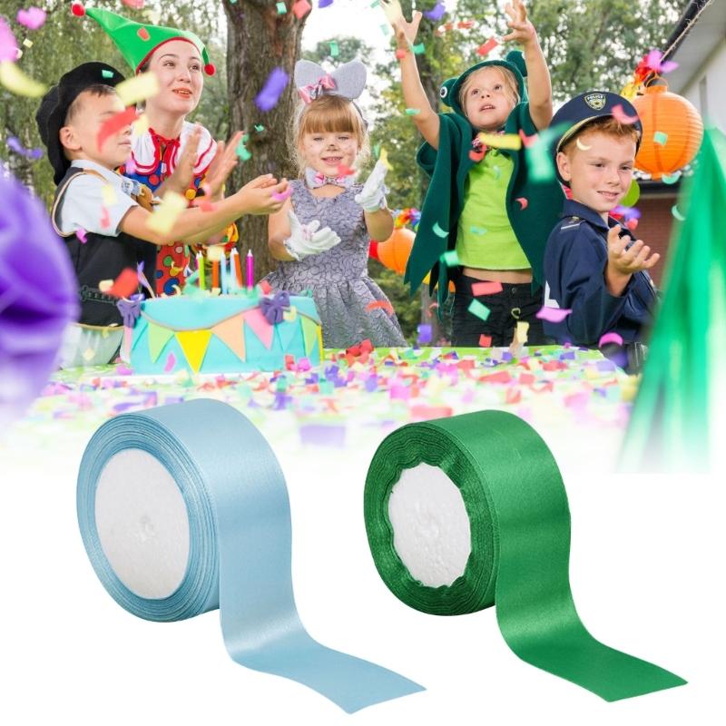 High Quality Polyester Gift Wrapping Ribbon in Multiple Color for Weddings Birthdays and Festival Occasion