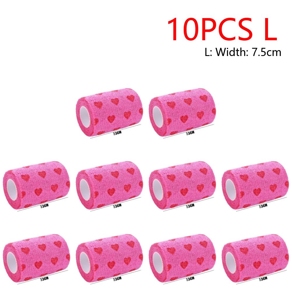 Rose Red Heart Dog Cat Medical Bandage Elastic Self-Adhesive Bandages Non-woven Practical Beautiful Eco-friendly for Pets Animal