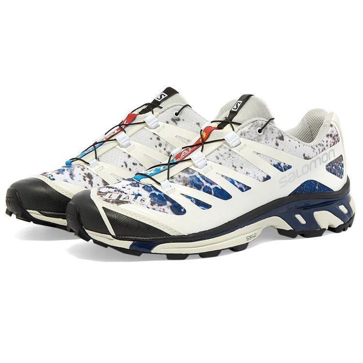 SALOMON XT 4 Cushioning Abrasion Resistant Breathable Coverage Lightweight Low Top Running Shoes Men's White Blue L41086900