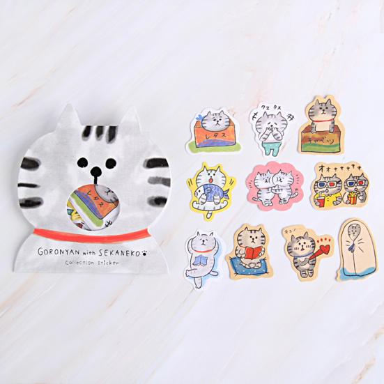 30Pcs  Adorable Attractive Stickers Creative Cats Elements Paper Suitcase Stickers for Hand Account