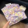 Lao Qian Feng Coffee Color Cashew Nut Silk Scarf Headscarf Versatile Neck Square Scarf Premium Sense Female Foreign Style Decorative Scarf Scarf