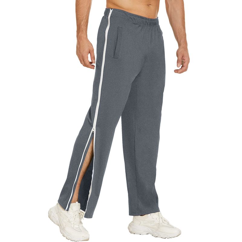 Men's Sweatpants European and American Style Men's Clothing Sports Side Zipper Pants Loose Sweatpants Training Basketball Pants