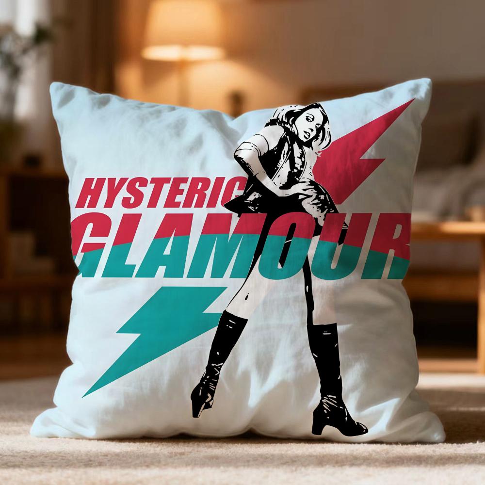 Fashion H-Hhysteric Glamourer Cushion Cover Soft Washable Pillow Case Multi-Scene For Couch Bed Travel Office Use