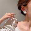 Zhao Ruth White Beautiful Girl Flower Earrings Tide French Sense Earrings Women'S Summer Earrings