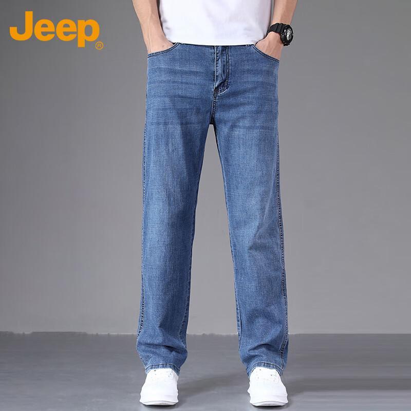 JEEP Men's Autumn/Winter Straight Fit Stretch Jeans