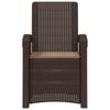Garden Recliner Rattan Look 2 Pcs Brown and Taupe PP