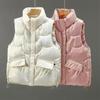 Cotton Vest Padded Soft Keep Warm Zipper Women Winter Waistcoat   Lady Winter Vest  for Work