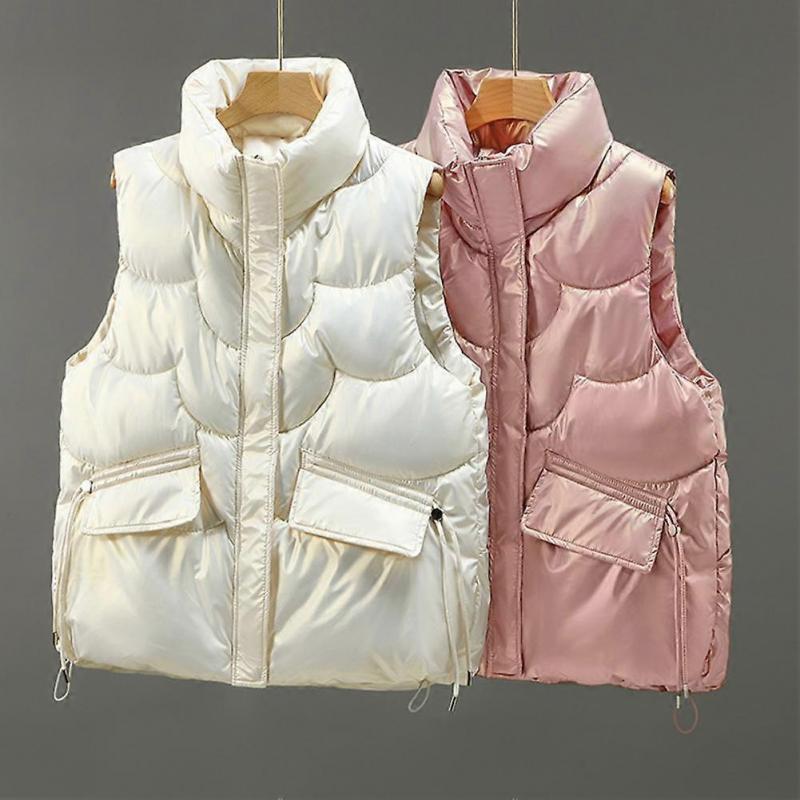 Cotton Vest Padded Soft Keep Warm Zipper Women Winter Waistcoat Lady Winter Vest for Work