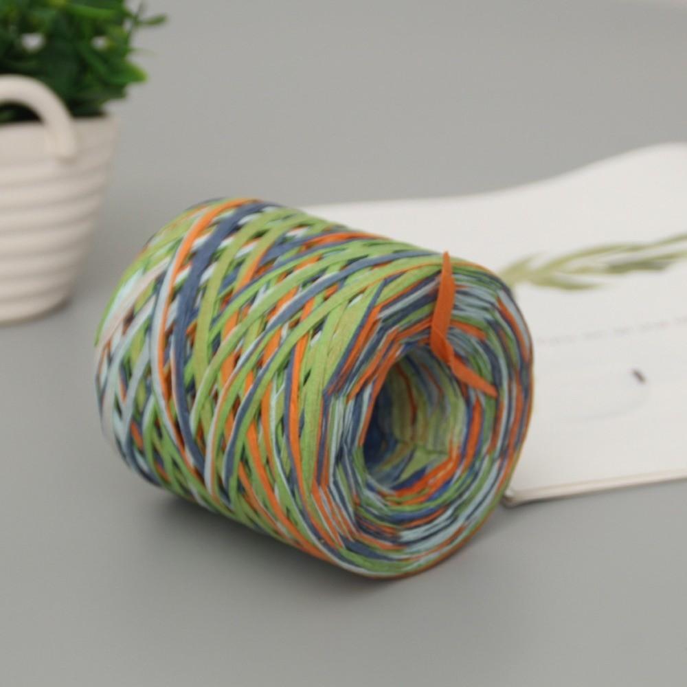 

Багатоколірна рафія плетена пряжа 200м/рулон мотузка ручного плетіння високоякісна пряжа для в язання гачком пакування подарунків #1