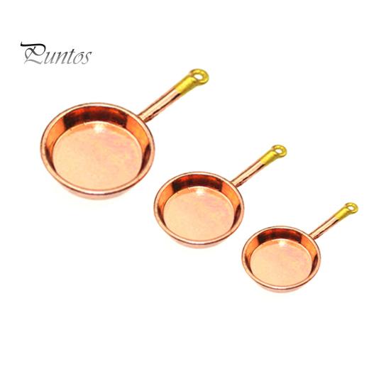 

3шт/набор кукольных миниатюр, металлические сковороды, игрушечная посуда, кухонные аксессуары 3pcs