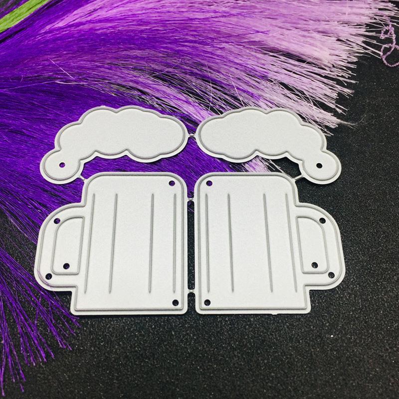 Beer Mug Beer Foam Design Style Metal Cutting Die Stencil for DIY Scrapbooking Album Photo Embossing Paper Card Craft Decor