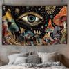 Mystery Mushroom Tapestry Wall Hanging Psychedelic Eyes Tapestry Mushroom Backdrop Wall Decor Aesthetic Tapestries For Bedroom