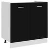 VidaXL Under-sink Cabinet "Lyon" Black 80 X 46 X 81.5 Cm Engineered Wood 801197