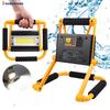 300W LED Work Light Portable Flood Light COB Work Lamp Rechargeable Folding Waterproof Camping Lamp Job Site Lighting