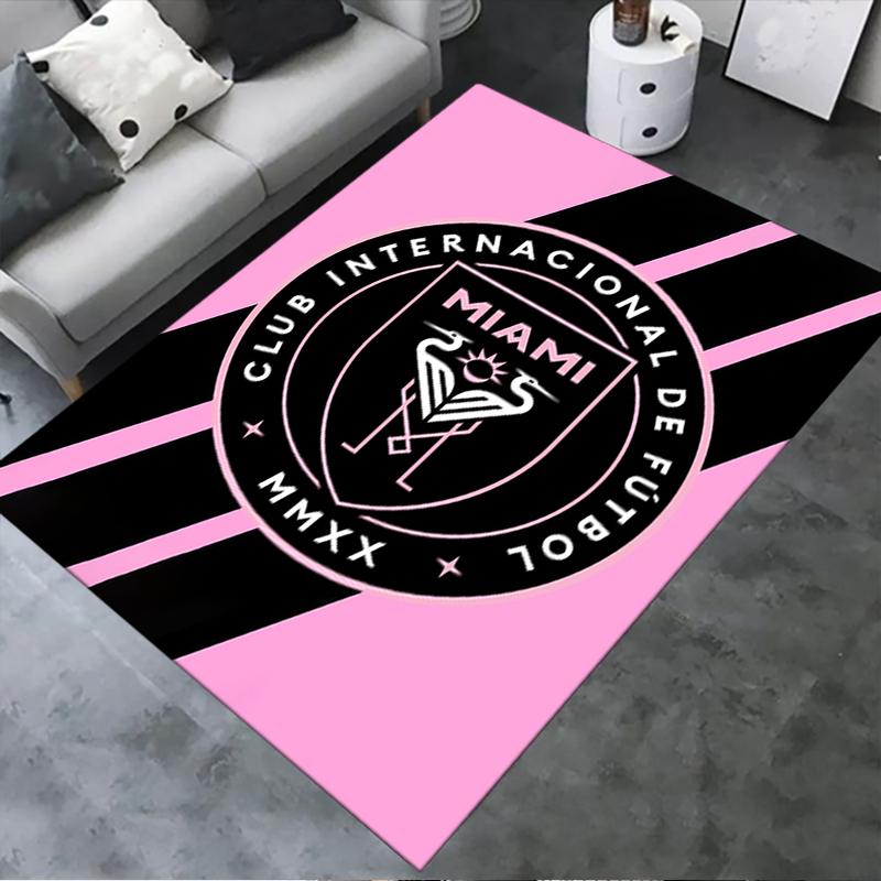 Nuovo Tappeto Inter Miami CF 2025 per Soggiorno Camera da Letto Casa Decorazione Divano, Tappetino Antiscivolo per Giochi Bambini