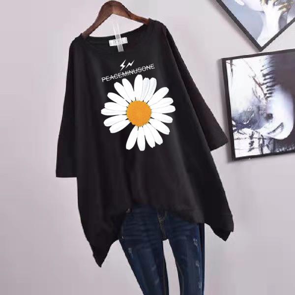 Women's Casual Loose Mid-Length Short-Sleeve T-Shirt