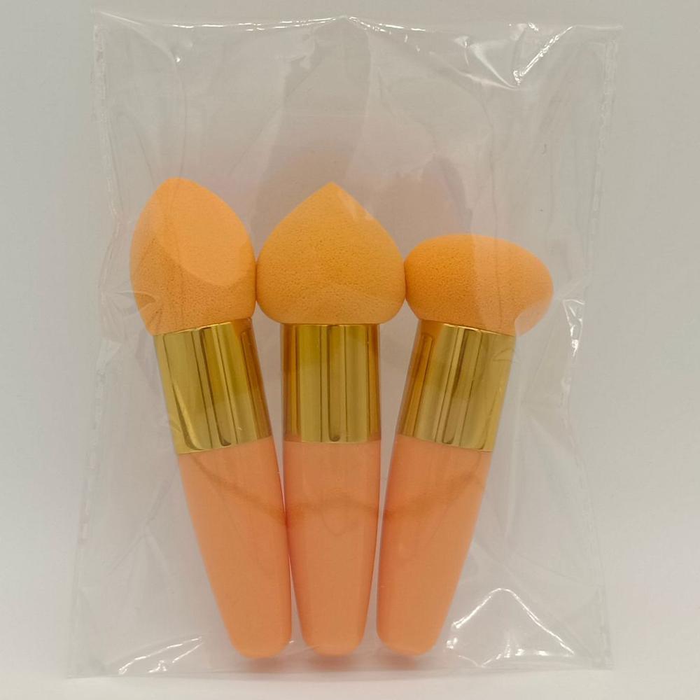 3Pcs/Set Makeup Foundation Blending Cosmetic Puff Powder Women Face BB Cream Concealer Make Up Brush Applicator Beauty Tools