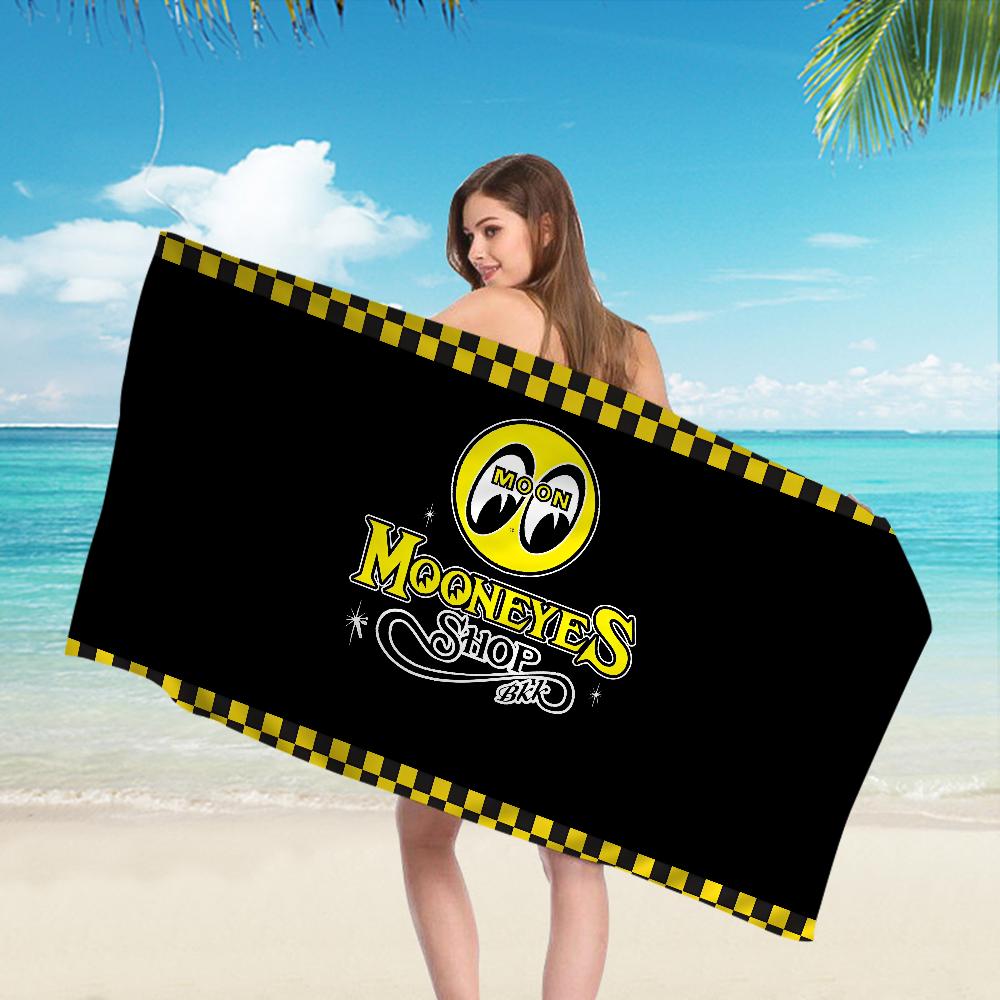 Mooneyes Bath Towel Microfiber Soft Water Absorbing Breathable For Girl Kids Decorative Cartoon Beach Towel