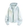 Womens UPF 50 Quick-Dry Outdoor Jacket With Hood Breathable Windproof Sun Protection Hiking Camping Cycling