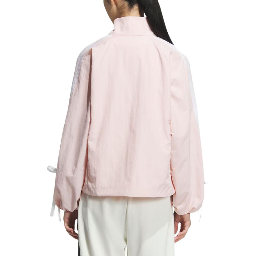 New Adidas Windbreaker WOVEN LOOSE FIT Jackets Coats Women's Light Pink KB0086