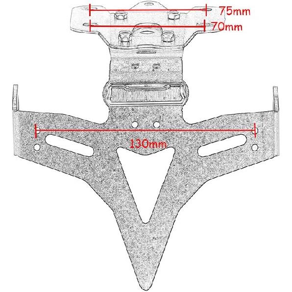 For Yamaha MT-07 MT 07 FZ-07 MT07 MT FZ 07 2013-2023 Motorcycle License Plate Holder Fender Eliminator Registration Bracket