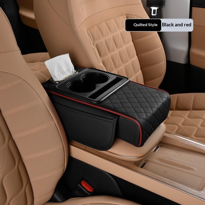 Car Armrest Storage Box Universal Fit Center Console Organizer Space Saver for Smartphones Coins Keys