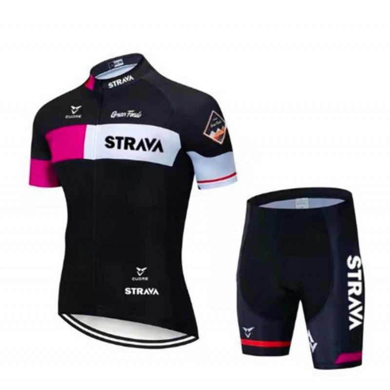 Hot-selling Cycling Clothes Short-sleeved Set STRAVA Men Women s Mountain Biking Sports Equipment Quick-drying Breathable XXS
