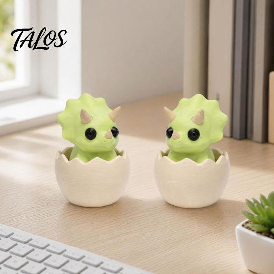 Talos Dinosaur Egg Clicker Fidget Toy, 3D Printed Dino Eggshell Finger Clicker, Pocket Size Push Button Toy for Anxiety Stress Relief
