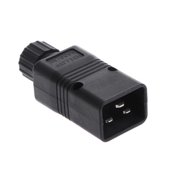 Rewirable IEC 320-C20 Male Connector 16A AC 3 Pin Power Adapter Plug Computer