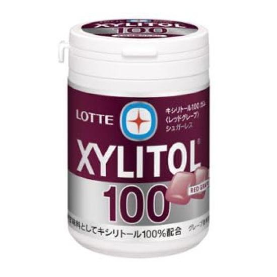

Ксилит 100 жевательная резинка тонкая бутылка 133 г Lotte Red Grape [Набор 6]