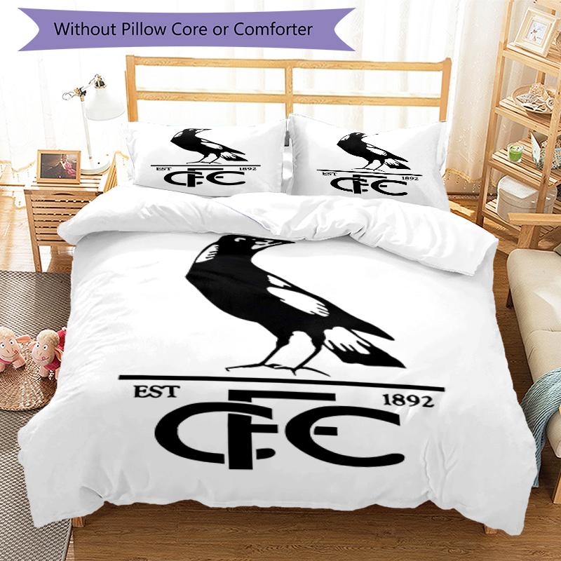 3pcs Football Team (29) Design Cover Set - HD Printed Bedding with 1 Cover and 2 Pillowcases - Perfect for Home and Dorm Decor
