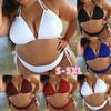 Stylish Women's Solid Push Up Padded Plus Size Bikini Set For Flattering Comfort And Fit
