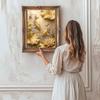 Crystal Pearl Painting 5D DIY Frame Decoration Painting Golden Koi Fish Home Wall Decoration Transparent Pearl Gemstone Painting Picture Art Crafts