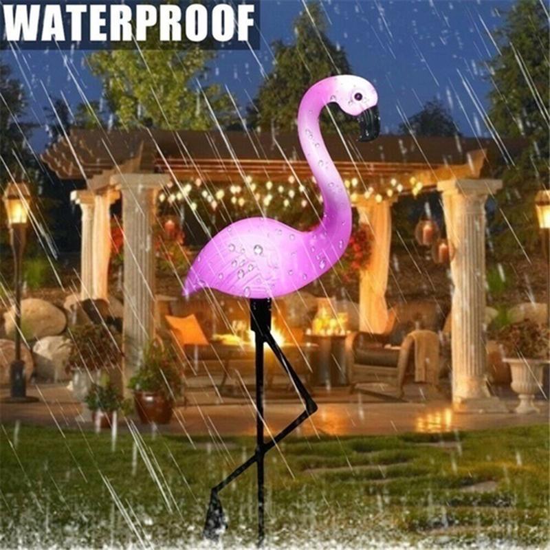 3Lamps/Drag Led Solar Power Flamingo Lawn Garden Stake Landscape Outdoor