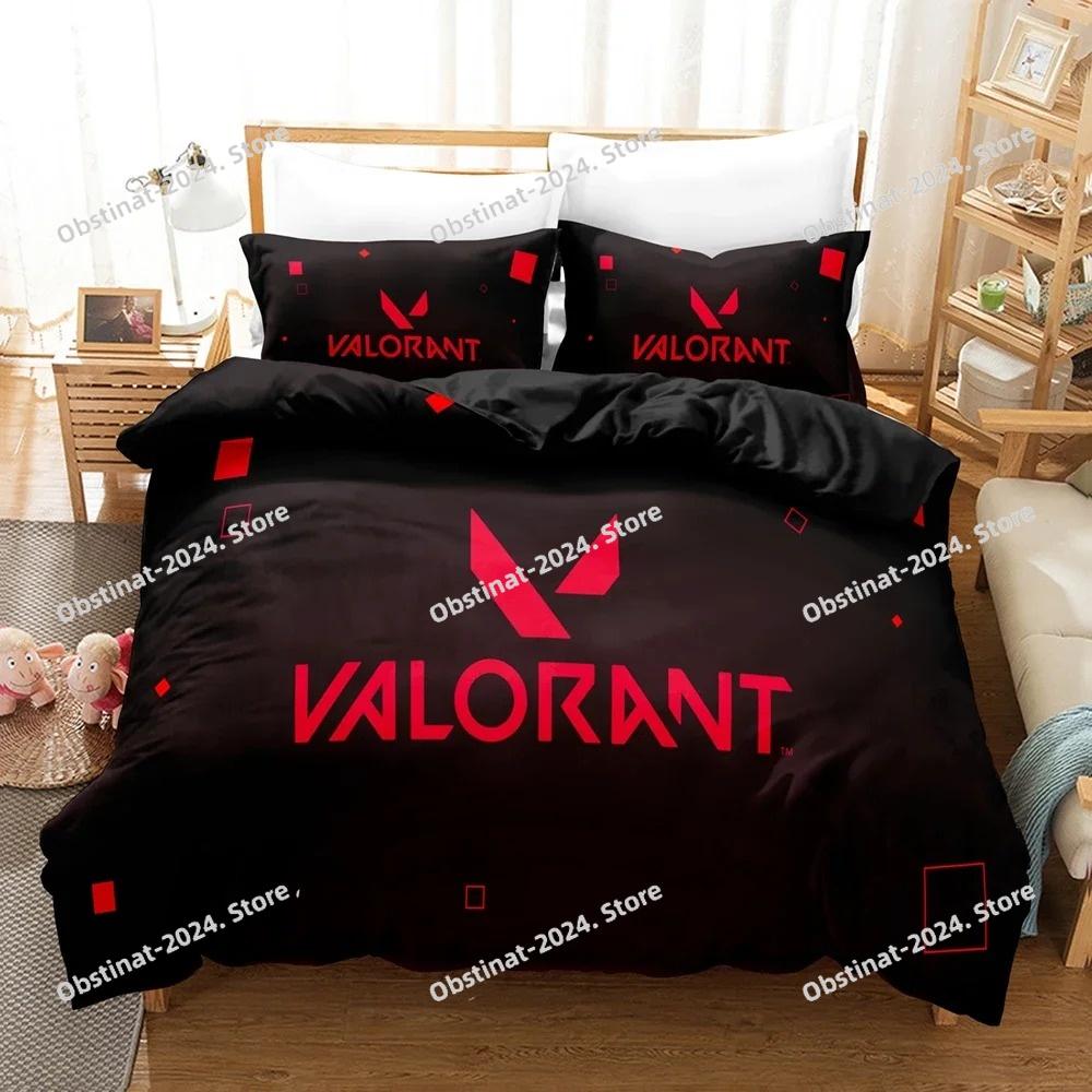 New Game VALORANT Bedding Set Printed Duvet Cover Pillowcase Single Double Style Queen King Size Sets Linen Home Textiles