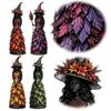 Autumn Witch Statue Resin Halloween Figurine Fall Seasonal Tabletop Decor Ornament 10cm