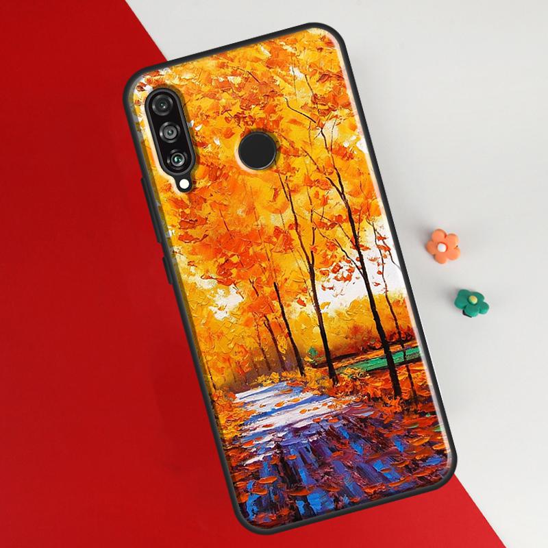 Oil Painting Boho Flower Art Case For Honor 50 8X 9X 10i Cover For Huawei P30 P40 Lite P50 P20 Pro P Smart 2019 Nova 5T