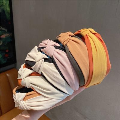 Top Bow Knot Cloth Patchwork Headband for Women Girls Shopping Headpiece Fashion Ladies Face Washing Head Wears Ins Hair Hoop